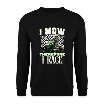 Tondeuse à gazon Tondeuse à gazon de course Tondeuse à gazon de course - Sweat-shirt Unisexe - noir - Devant - Alina (178cm) & Michal (187cm)