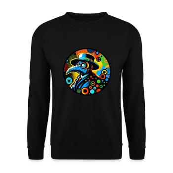Gruseliger Halloween-horror-seuchendoktor - Unisex Pullover - Schwarz - Vorne - Alina (178cm) & Michal (187cm)