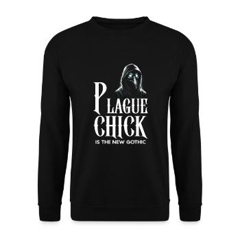 Gruseliger Halloween-horror-seuchendoktor - Unisex Pullover - Schwarz - Vorne - Alina (178cm) & Michal (187cm)