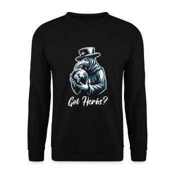 Docteur effrayant de la peste d'horreur d'Halloween - Sweat-shirt Unisexe - noir - Devant - Alina (178cm) & Michal (187cm)