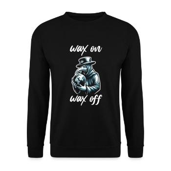 Spooky Halloween Horror Plague Doctor - Unisex Sweatshirt - black - Front - Alina (178cm) & Michal (187cm)
