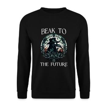 Docteur effrayant de la peste d'horreur d'Halloween - Sweat-shirt Unisexe - noir - Devant - Alina (178cm) & Michal (187cm)