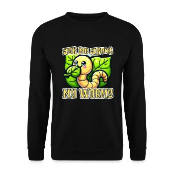 Lombriciculture Jardinage de vers de terre Vermiculture - Sweat-shirt Unisexe - noir - Devant - Alina (178cm) & Michal (187cm)
