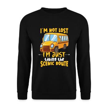 Funny School Bus Driver Appreciation anniversary - Unisex Pullover - Schwarz - Vorne - Alina (178cm) & Michal (187cm)