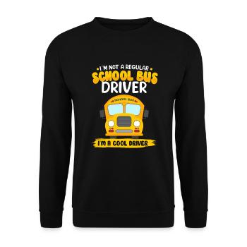 Funny School Bus Driver Appreciation anniversary - Unisex Pullover - Schwarz - Vorne - Alina (178cm) & Michal (187cm)