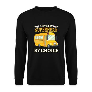 Funny School Bus Driver Appreciation anniversary - Unisex Pullover - Schwarz - Vorne - Alina (178cm) & Michal (187cm)