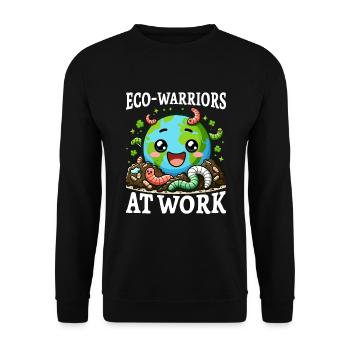 Lombriciculture Jardinage de vers de terre Vermiculture - Sweat-shirt Unisexe - noir - Devant - Alina (178cm) & Michal (187cm)
