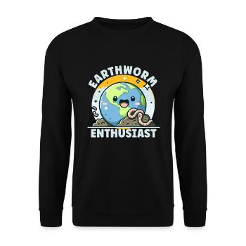 Lombriciculture Jardinage de vers de terre Vermiculture - Sweat-shirt Unisexe - noir - Devant - Alina (178cm) & Michal (187cm)