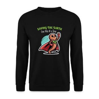 Lombriciculture Jardinage de vers de terre Vermiculture - Sweat-shirt Unisexe - noir - Devant - Alina (178cm) & Michal (187cm)