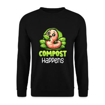 Lombriciculture Jardinage de vers de terre Vermiculture - Sweat-shirt Unisexe - noir - Devant - Alina (178cm) & Michal (187cm)