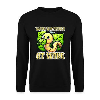 Lombriciculture Jardinage de vers de terre Vermiculture - Sweat-shirt Unisexe - noir - Devant - Alina (178cm) & Michal (187cm)