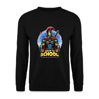 Gladiator School Teacher Of Ancient Rome - Unisex Sweatshirt - black - Front - Alina (178cm) & Michal (187cm)