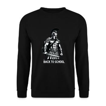Gladiator School Teacher Of Ancient Rome - Unisex Sweatshirt - black - Front - Alina (178cm) & Michal (187cm)