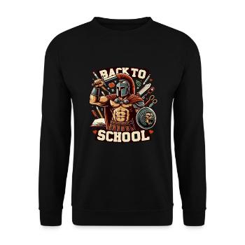 Gladiator School Teacher Of Ancient Rome - Unisex Sweatshirt - black - Front - Alina (178cm) & Michal (187cm)