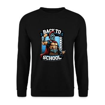 Gladiator School Teacher Of Ancient Rome - Unisex Sweatshirt - black - Front - Alina (178cm) & Michal (187cm)