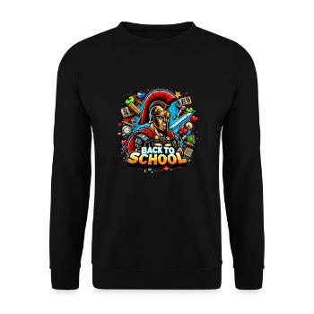 Gladiator School Teacher Of Ancient Rome - Unisex Sweatshirt - black - Front - Alina (178cm) & Michal (187cm)