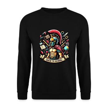 Gladiator School Teacher Of Ancient Rome - Unisex Sweatshirt - black - Front - Alina (178cm) & Michal (187cm)