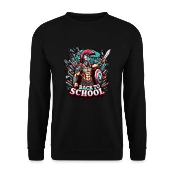 Gladiator School Teacher Of Ancient Rome - Unisex Sweatshirt - black - Front - Alina (178cm) & Michal (187cm)