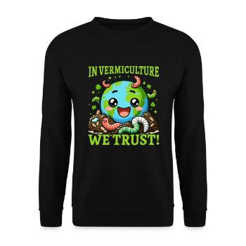 Lombriciculture Jardinage de vers de terre Vermiculture - Sweat-shirt Unisexe - noir - Devant - Alina (178cm) & Michal (187cm)