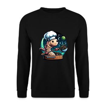 Lombriciculture Jardinage de vers de terre Vermiculture - Sweat-shirt Unisexe - noir - Devant - Alina (178cm) & Michal (187cm)