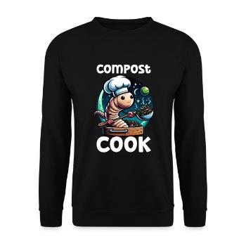 Lombriciculture Jardinage de vers de terre Vermiculture - Sweat-shirt Unisexe - noir - Devant - Alina (178cm) & Michal (187cm)