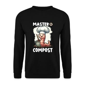 Lombriciculture Jardinage de vers de terre Vermiculture - Sweat-shirt Unisexe - noir - Devant - Alina (178cm) & Michal (187cm)