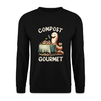 Lombriciculture Jardinage de vers de terre Vermiculture - Sweat-shirt Unisexe - noir - Devant - Alina (178cm) & Michal (187cm)