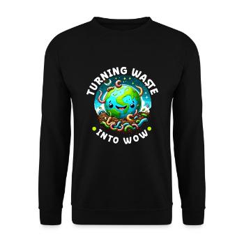 Élevage de vers, jardinier de vers de terre, lombriculture - Sweat-shirt Unisexe - noir - Devant - Alina (178cm) & Michal (187cm)