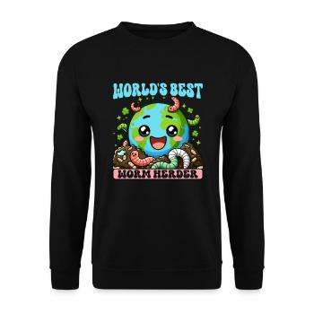 Lombriciculture Jardinage de vers de terre Vermiculture - Sweat-shirt Unisexe - noir - Devant - Alina (178cm) & Michal (187cm)