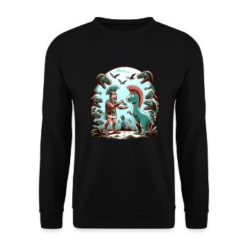 Jules César Histoire romaine Empire romain - Sweat-shirt Unisexe - noir - Devant - Alina (178cm) & Michal (187cm)