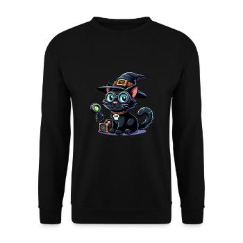 Paranormal Investigator Ghost Halloween Evp Haunte - Unisex Sweatshirt - black - Front - Alina (178cm) & Michal (187cm)