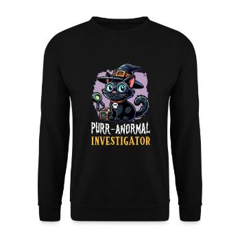 Paranormal Investigator Ghost Halloween Evp Haunte - Unisex Sweatshirt - black - Front - Alina (178cm) & Michal (187cm)