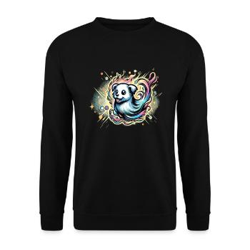 Paranormal Investigator Ghost Halloween Evp Haunte - Unisex Sweatshirt - black - Front - Alina (178cm) & Michal (187cm)