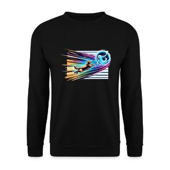 Paranormal Investigator Ghost Halloween Evp Haunte - Unisex Sweatshirt - black - Front - Alina (178cm) & Michal (187cm)