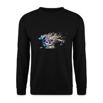 Paranormal Investigator Ghost Halloween Evp Haunte - Unisex Sweatshirt - black - Front - Alina (178cm) & Michal (187cm)