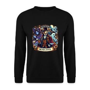 Enquêteur paranormal Fantôme Halloween Evp Haunte - Sweat-shirt Unisexe - noir - Devant - Alina (178cm) & Michal (187cm)