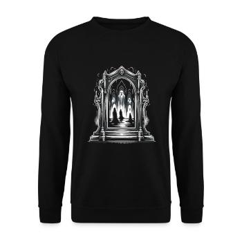 Enquêteur paranormal Fantôme Halloween Evp Haunte - Sweat-shirt Unisexe - noir - Devant - Alina (178cm) & Michal (187cm)