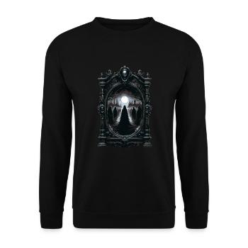 Paranormal Investigator Ghost Halloween Evp Haunte - Unisex Sweatshirt - black - Front - Alina (178cm) & Michal (187cm)