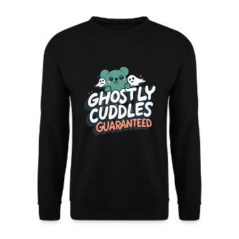 Paranormal Investigator Ghost Halloween Evp Haunte - Unisex Sweatshirt - black - Front - Alina (178cm) & Michal (187cm)