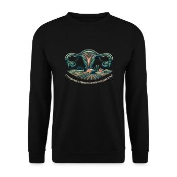Hystérectomie pour restaurer la - Sweat-shirt Unisexe - noir - Devant - Alina (178cm) & Michal (187cm)