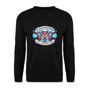 Hystérectomie pour restaurer la - Sweat-shirt Unisexe - noir - Devant - Alina (178cm) & Michal (187cm)
