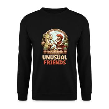 Jules César Histoire romaine Empire romain - Sweat-shirt Unisexe - noir - Devant - Alina (178cm) & Michal (187cm)