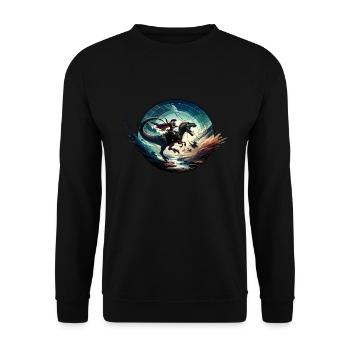 Jules César Histoire romaine Empire romain - Sweat-shirt Unisexe - noir - Devant - Alina (178cm) & Michal (187cm)