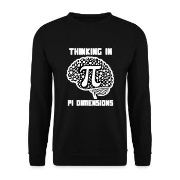Funny Pi Day 2024 3.14 Pi Symbole numérique Mathématiques - Sweat-shirt Unisexe - noir - Devant - Alina (178cm) & Michal (187cm)