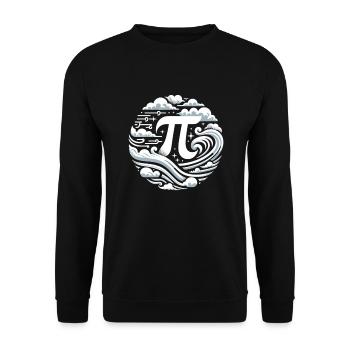 Funny Pi Day 2024 3.14 Pi Symbole numérique Mathématiques - Sweat-shirt Unisexe - noir - Devant - Alina (178cm) & Michal (187cm)