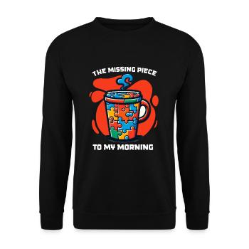 Puzzle Lover Jigzaw Puzzle Brettspiel Puzzler - Unisex Pullover - Schwarz - Vorne - Alina (178cm) & Michal (187cm)