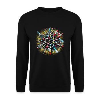 Organische Chemie, Chemiestudenten, Chemie - Unisex Pullover - Schwarz - Vorne - Alina (178cm) & Michal (187cm)