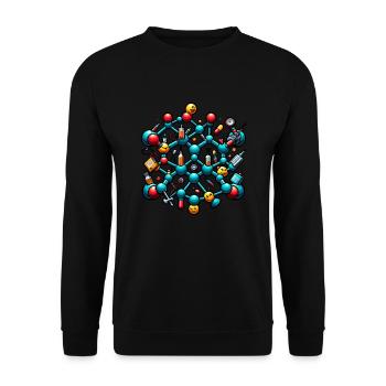 Organische Chemie, Chemiestudenten, Chemie - Unisex Pullover - Schwarz - Vorne - Alina (178cm) & Michal (187cm)
