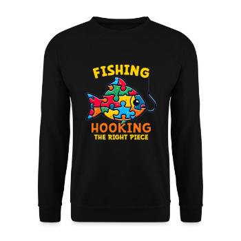 Puzzle Lover Jigzaw Puzzle Board Game Puzzler - Unisex Sweatshirt - black - Front - Alina (178cm) & Michal (187cm)