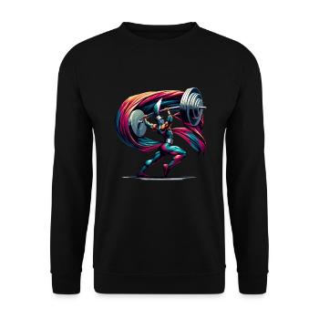Winter Guard Instructor Colorguard Captain Gift - Unisex Sweatshirt - black - Front - Alina (178cm) & Michal (187cm)